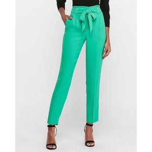 Express High Waisted Paper Bag Ankle Pant